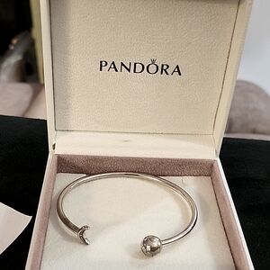 Pandora 925 ale moon star cuff bracelet.